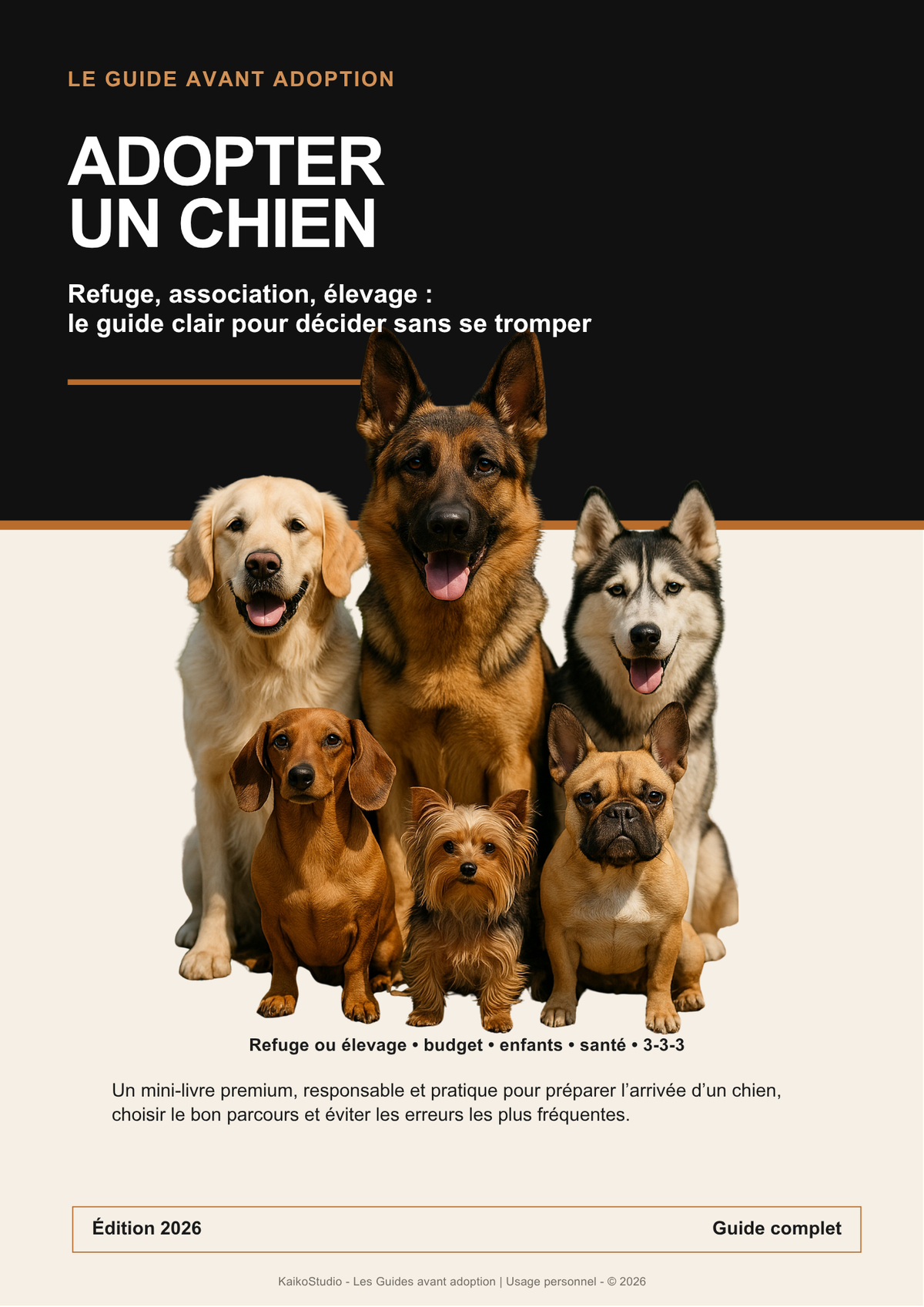 Guide complet avant adoption — Refuge, association ou élevage | Édition 2026